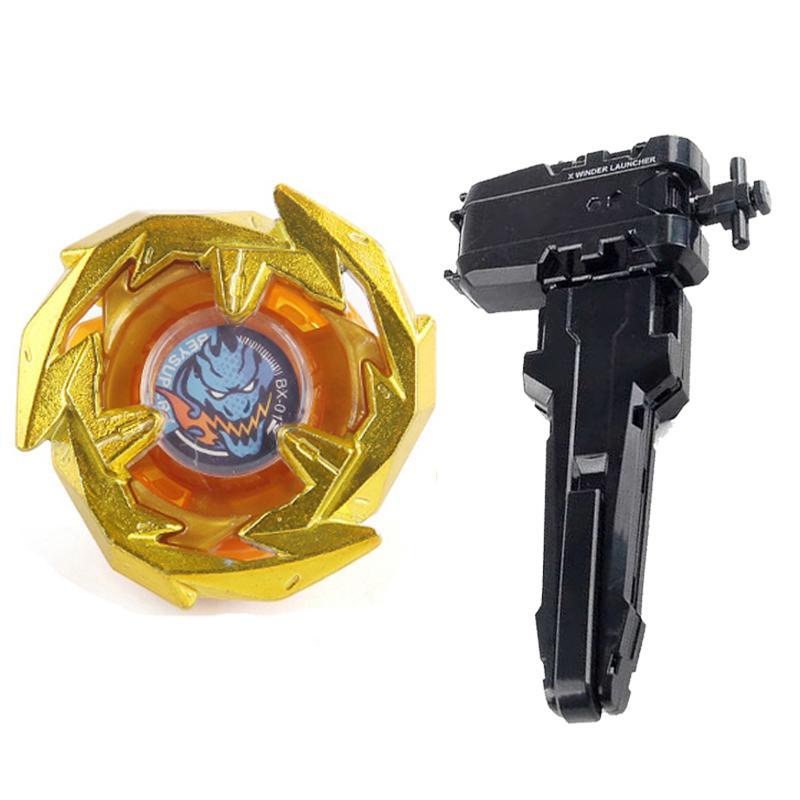 Bey X BX-01 Dran Sword Versão Dourada Com Conjunto De Alça De Lançador Ou Brinquedo Giratório De Peça Única