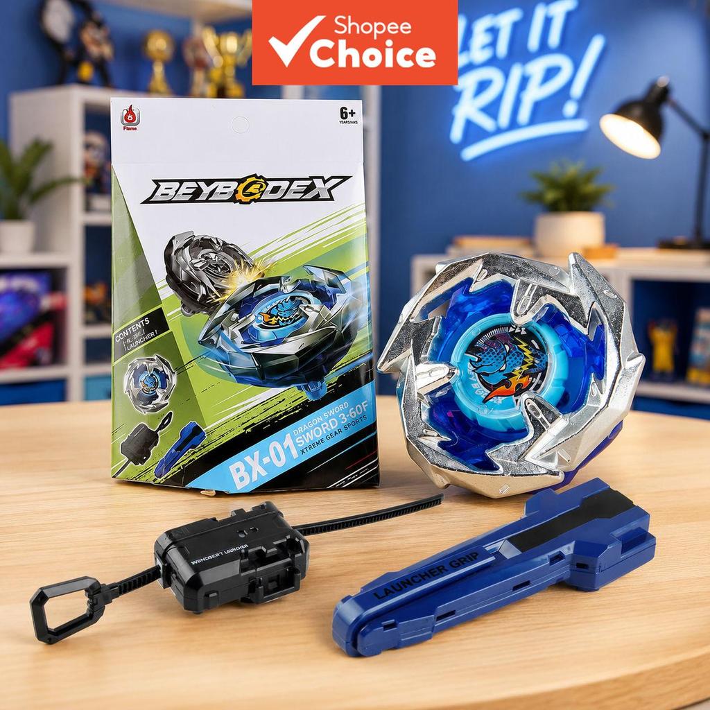 BX-01 Dran Sword 3-60 Battle Top Set Com Launcher Grip Metal Spinning Gyro Toy Presente De Aniversário Para Crianças