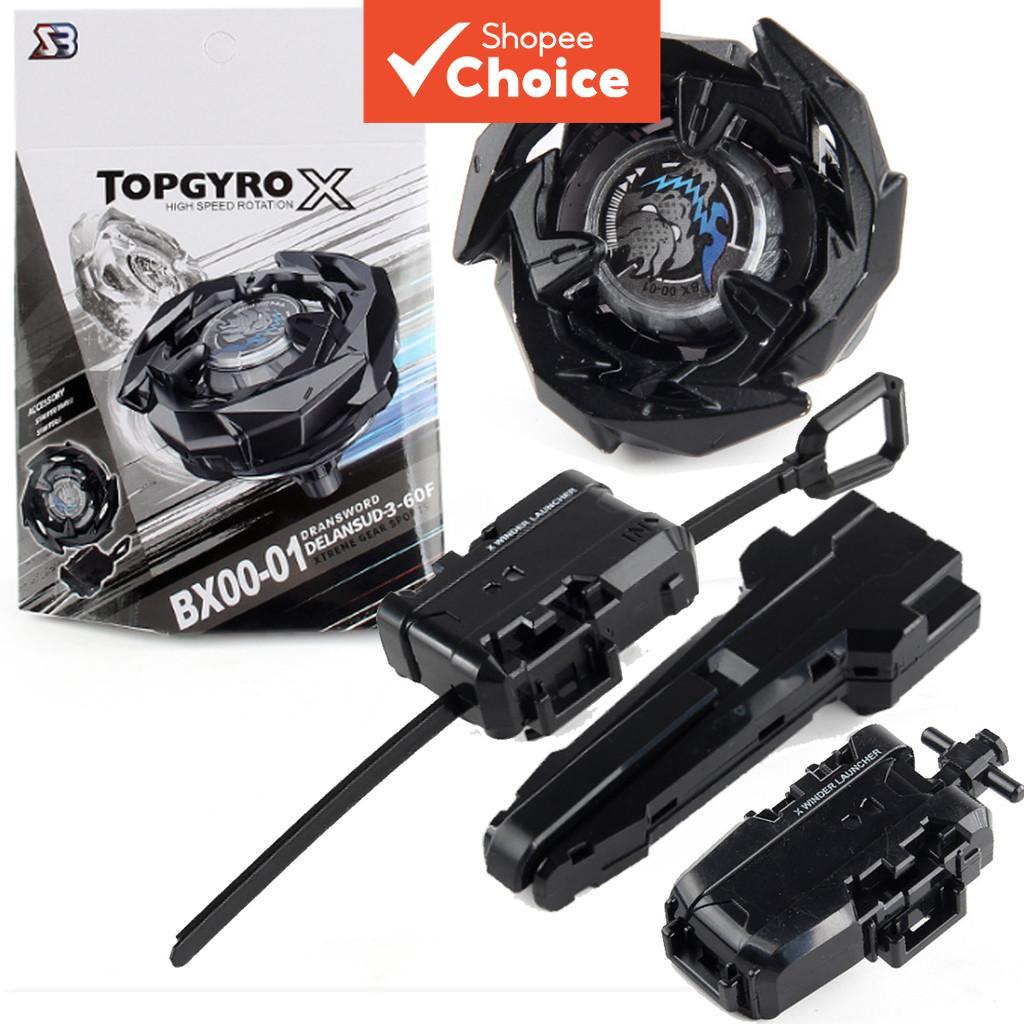 BX-01 Dran Sword Black Limited Edition Spinning Battle Top Launcher Grip Set Brinquedo Giroscópio De Alta Velocidade Par