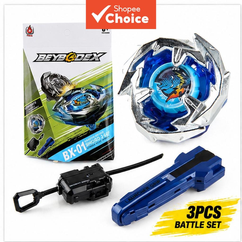 BX-01 Dran Sword 3-60 Metal Battle Top Com Lançador Grip Spinning Gyro Toy Presente De Aniversário Para Crianças