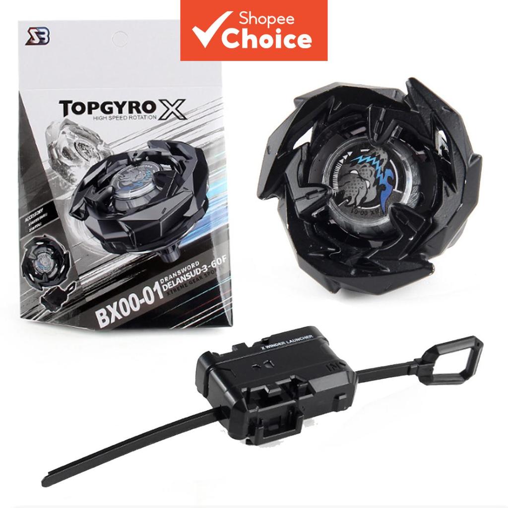 BX-01 Dran Sword Black Xtreme Launcher Grip Set Alta Velocidade Spinning Battle Top Gyro Toy Para Meninos Crianças Arena