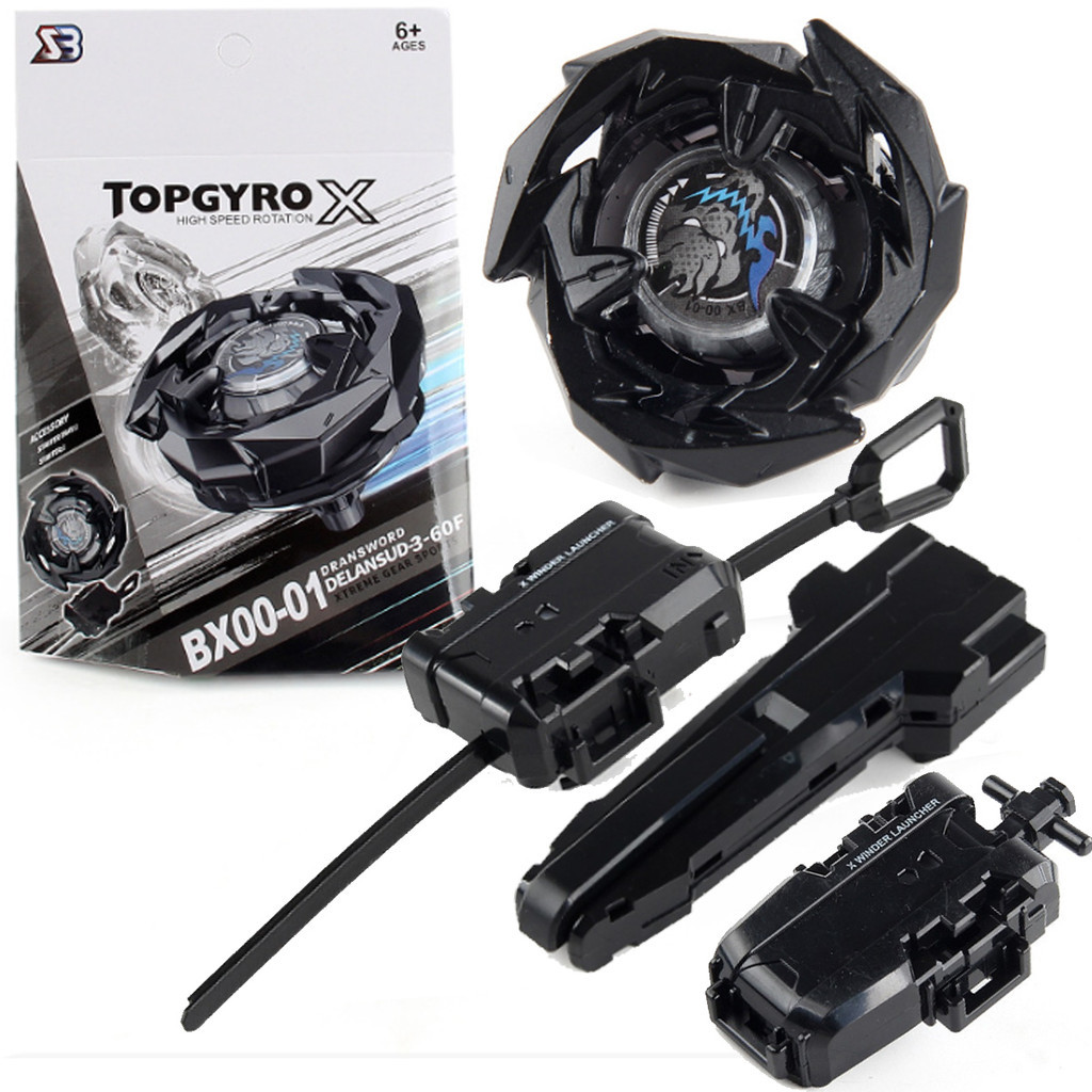 BX-01 Dran Sword Black Limited Edition Spinning Battle Top Launcher Grip Set Brinquedo Giroscópio De Alta Velocidade Par