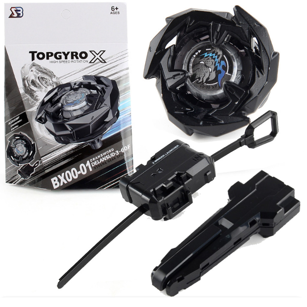 BX-01 Dran Sword Black Xtreme Battle Top Com Lançador Grip Fast Spinning Gyro Toy Arena Jogo De Combate Para Crianças Me