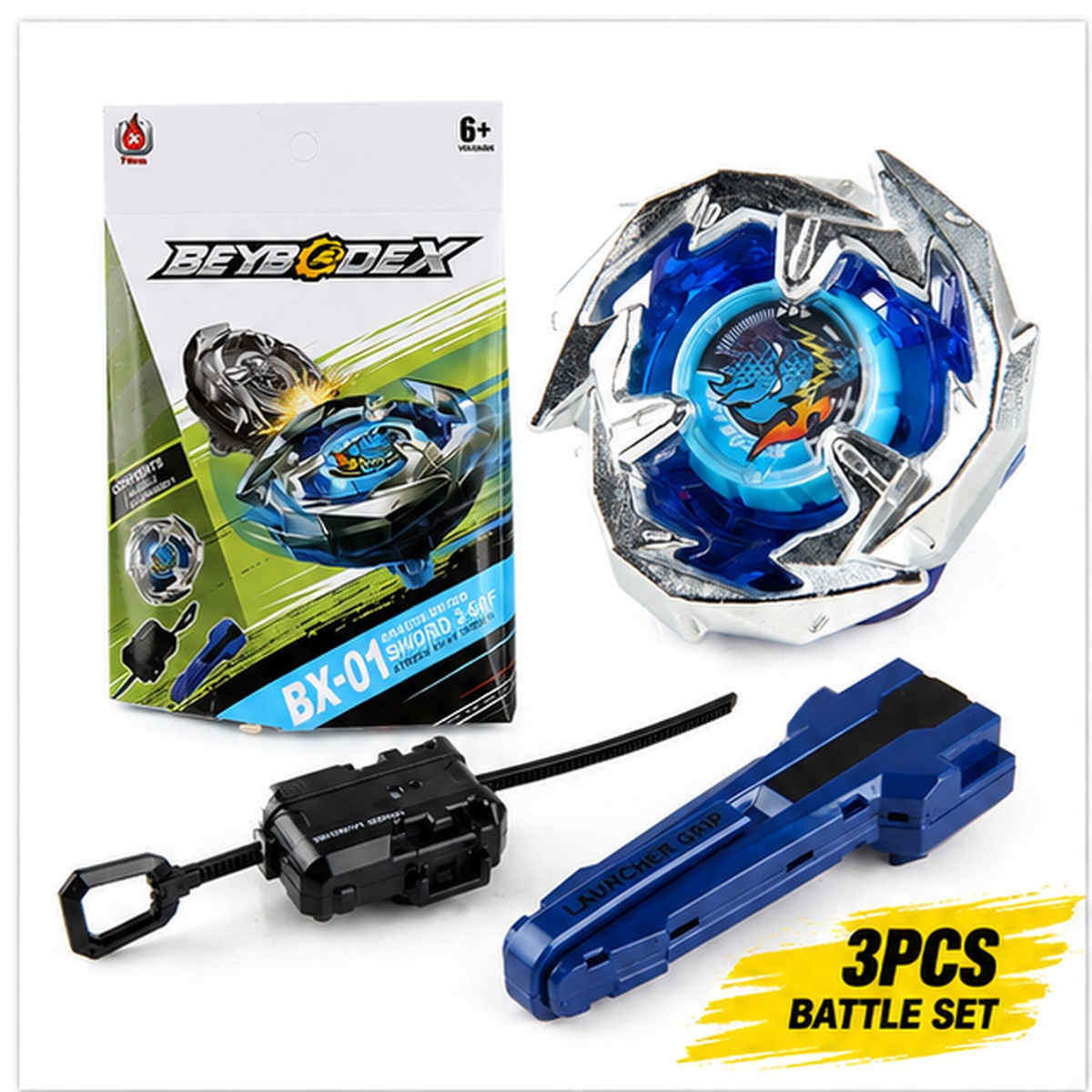 BX-01 Dran Sword 3-60 Metal Battle Top Com Lançador Grip Spinning Gyro Toy Presente De Aniversário Para Crianças