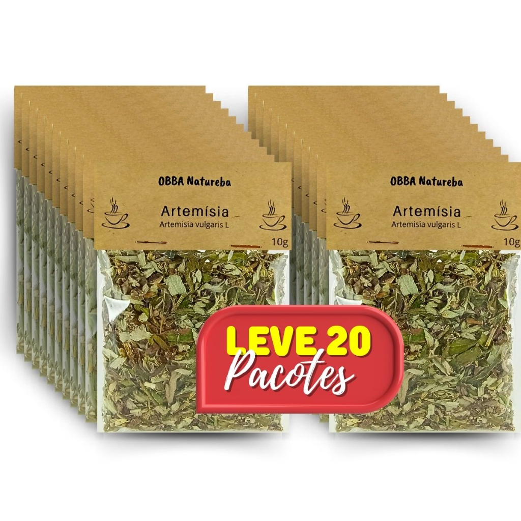 Leve 20 pacotes Chás de Artemísia | Folhas desidratada para Chá | 100% Natural