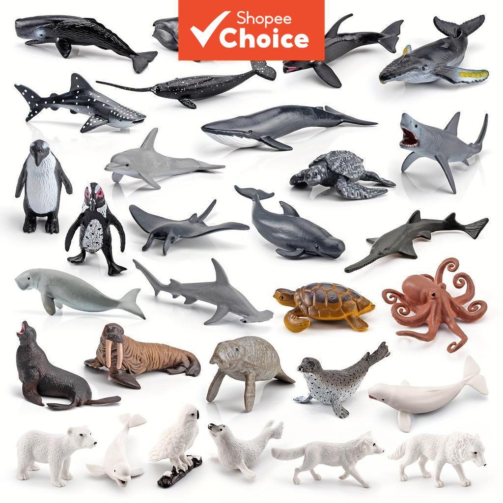 Conjunto De Estatuetas De Animais Marinhos Simulados , Modelos De Vida Marinha Para Crianças , Brinquedo Cognitivo De Ci