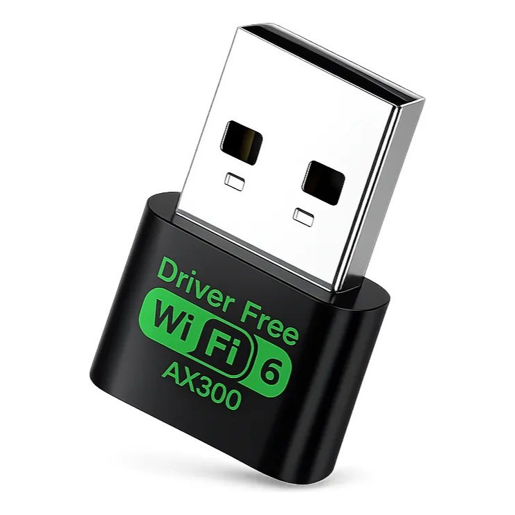 Adaptador Wifi6 USB AX300 2.4GHz Sem Driver Plug And Play Pc Notebook Windows 7 8 10 11 Receptor Wi-fi