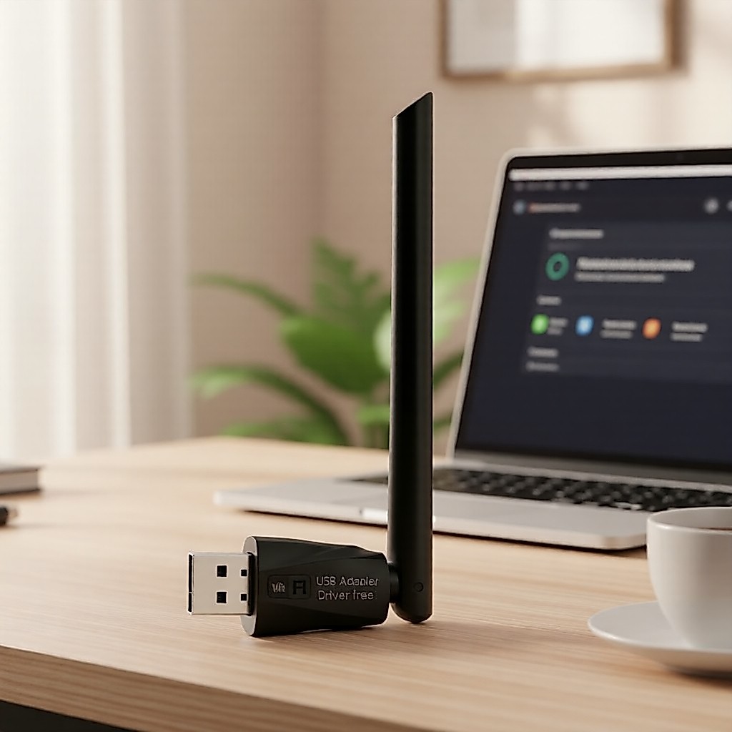 Placa de rede Wi-Fi 6 USB sem fio 600 Mbps 2,4 GHz, Plug & Play para PCs e notebooks