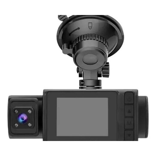 Camera Veicular DVR  Com 2 Lentes 3 Canais F Dash Cam 1080p Recarregavel