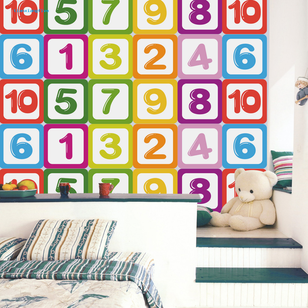 Indoor Wall Sticker Hopscotch Floor Decals 1-10 Numbers Waterproof Pvc Self-adhesive Decal for Kids Perfect for Home Kin