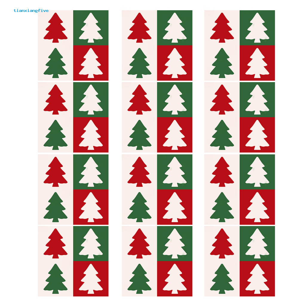Waterproof Wall Decals for Kitchen Self Adhesive Tile Stickers 12pcs Self-adhesive Oil-proof Floor with Xmas Tree Faux f