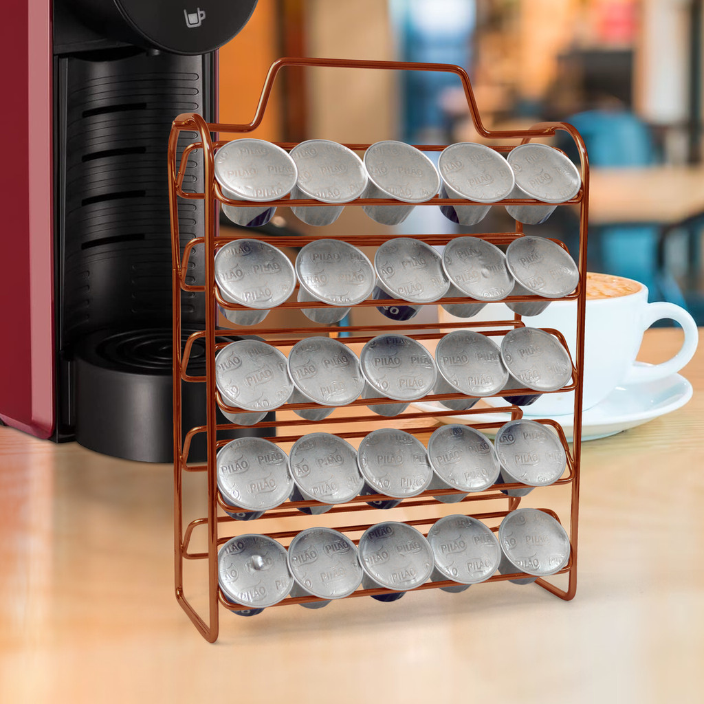 Porta Cápsulas Nespresso Cobre - Organize suas Cápsulas com Elegância e Estilo
