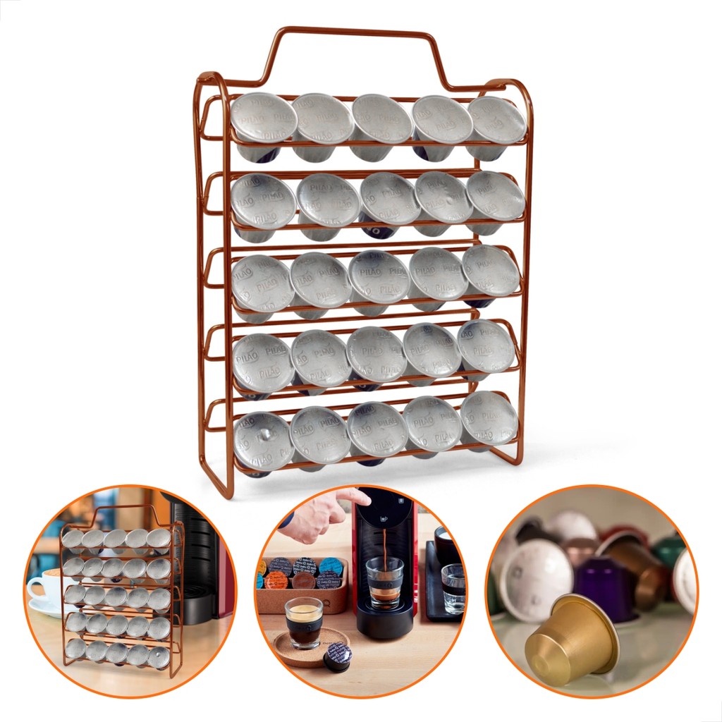Organizador de Cápsulas Nespresso Cobre - Encontre seu Café Favorito com Estilo