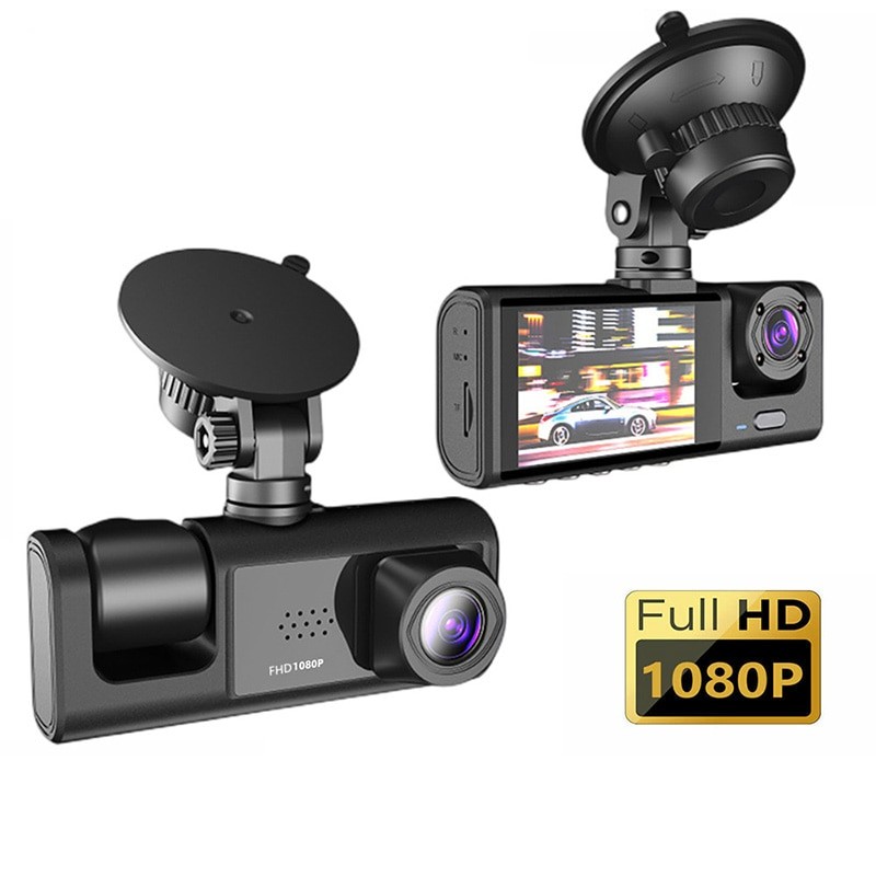 Câmera Dash Cam Frontal e traseira,  Com  Espelho Retrô Gravador de Vídeo, Segurança Automotiva