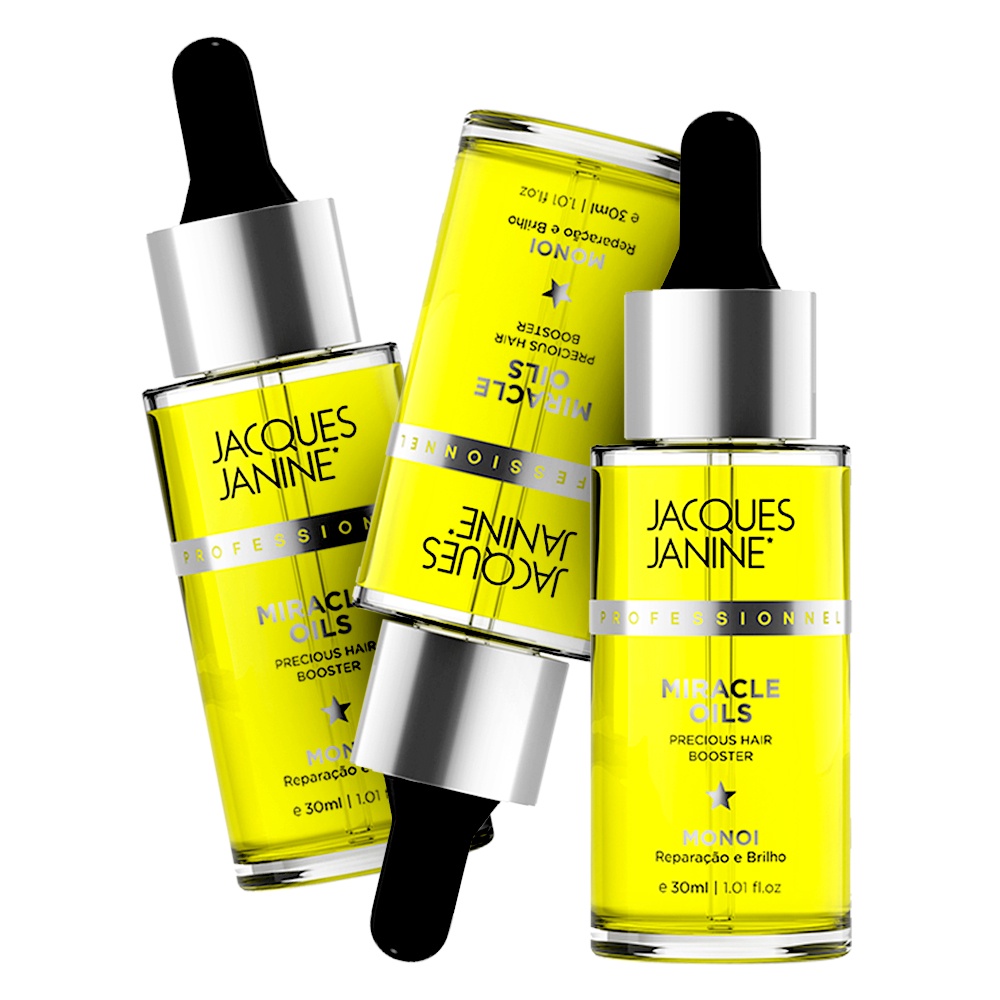 Kit 03 Booster Miracle Oils Monoi Oil Jacques Janine 30ml