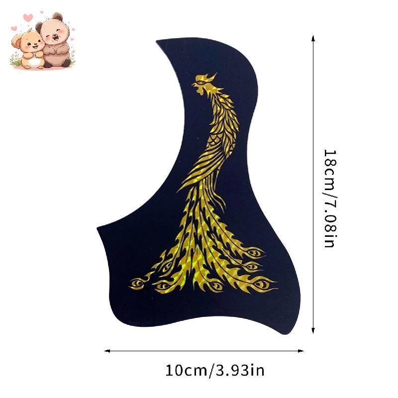 Pickguard De Guitarra , Padrão Golden Laser Dragon Phoenix , Anti ? Adesivo Decorativo De Arranhões Para Acústico