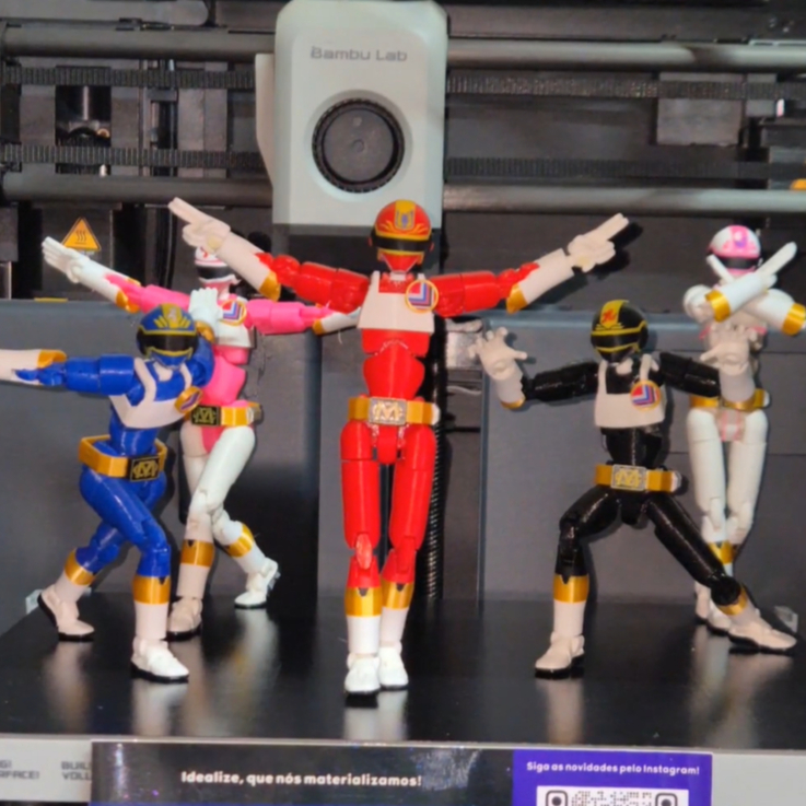 Kit Completo Changeman Dummy — 5 Action Figures | Change Dragon, Mermaid, Griffin, Phoenix, Pegasus