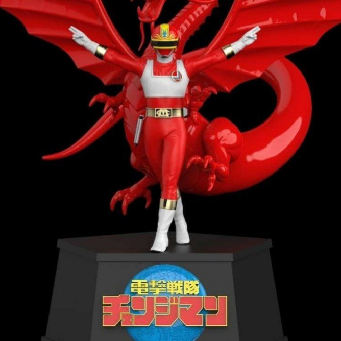 Esquadrao Changeman Dragon Pegasus Phoenix Griffon Mermaid Tkusatsu Figure Escultura