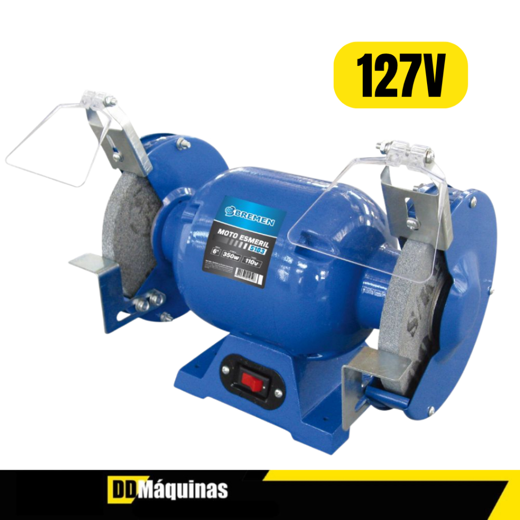 Moto Esmeril De 6 Polegadas 350W 1/2 HP 3400 RPM 127V - Bremen