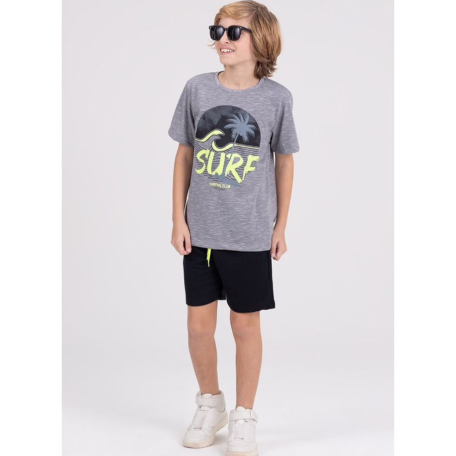 Conjunto Infantil Flamê Waves Chumbo