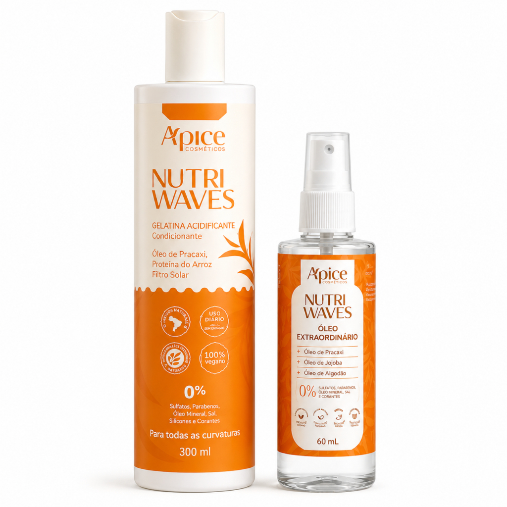 Kit Apice Nutri Waves Gelatina Acidificante 300ml + Óleo 60ml