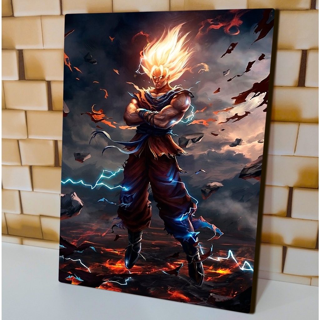 Quadro Decorativo Dragon Ball Z Goku Ultimate Transformation Impressão alta resolução
