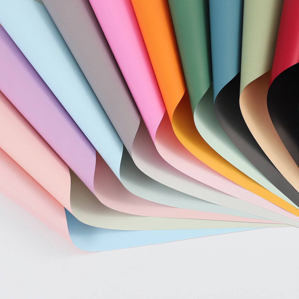 73μm Engrossado Duas Cores Ouya Papel Multi-Pack Combinação Flor Embrulho Floral À Prova D'água Bouquet Shop Pronto Esto