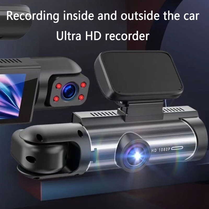 2 Lentes Gravador De Condução 1080P HD Vídeo Noturno Função De Visão Noturna Inversão De Dvr De Carro