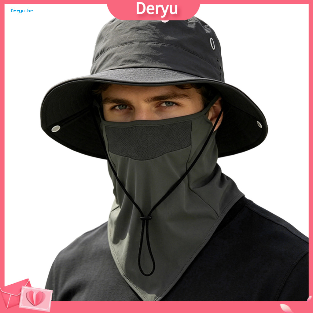 Personalized Fit Hat Adjustable Bucket Breathable Fisherman with Detachable Face Guard Neck Flap – Quick-drying Outdoo