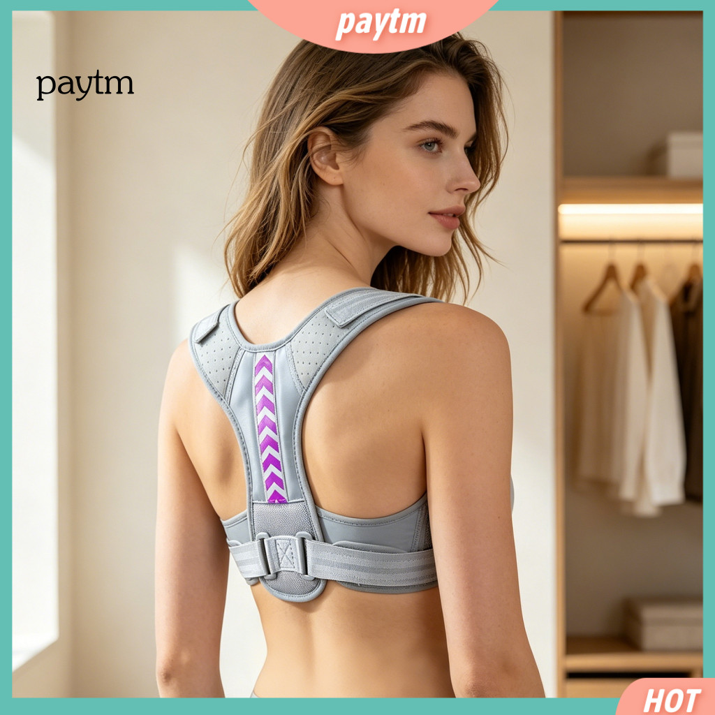 Activity Shoulder Support Adjustable Posture Corrector Back Brace for Men Women – Upper Neck Comfortable for