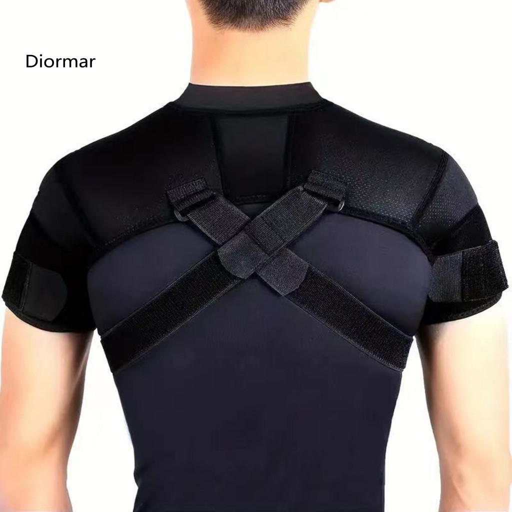 Shoulder Brace with Adjustable Hook Straps and Neck Support for Men Women Torn Rotator Cuff Pain Relief for