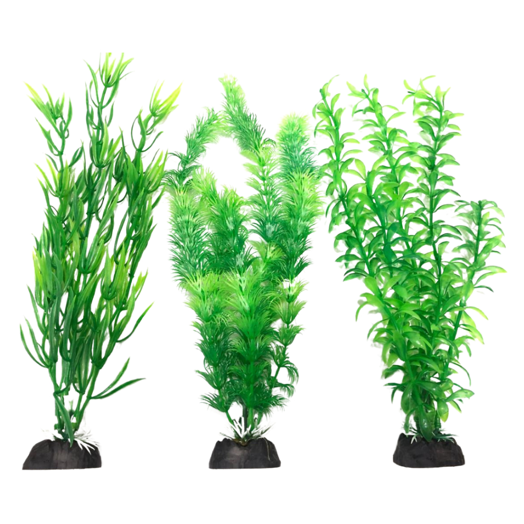 Kit Plantas Artificiais Aquários Green Kit 3un - 30cm