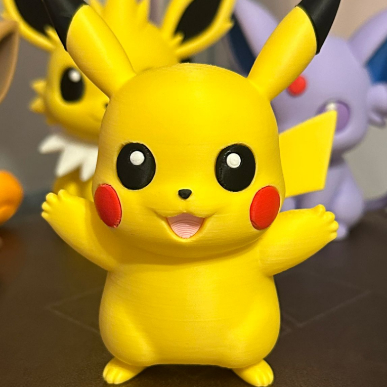 Chibi Pokémon Iniciais - Pikachu, Vulpix, Squirtle e Charmander 12cm