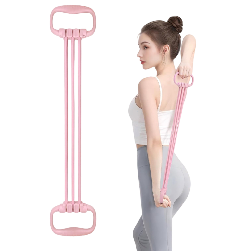 Resistance Band 6 Adjustable Levels | Functional Home Workout with Handles and Fittings