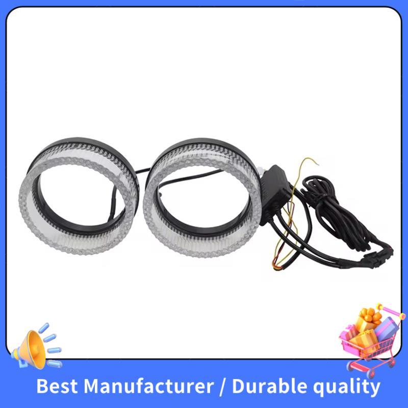 App Controlado 2 Em 1 RGB Led Symphony Angel Eyes Ring Light Para Carros Com Luz Diurna DRL