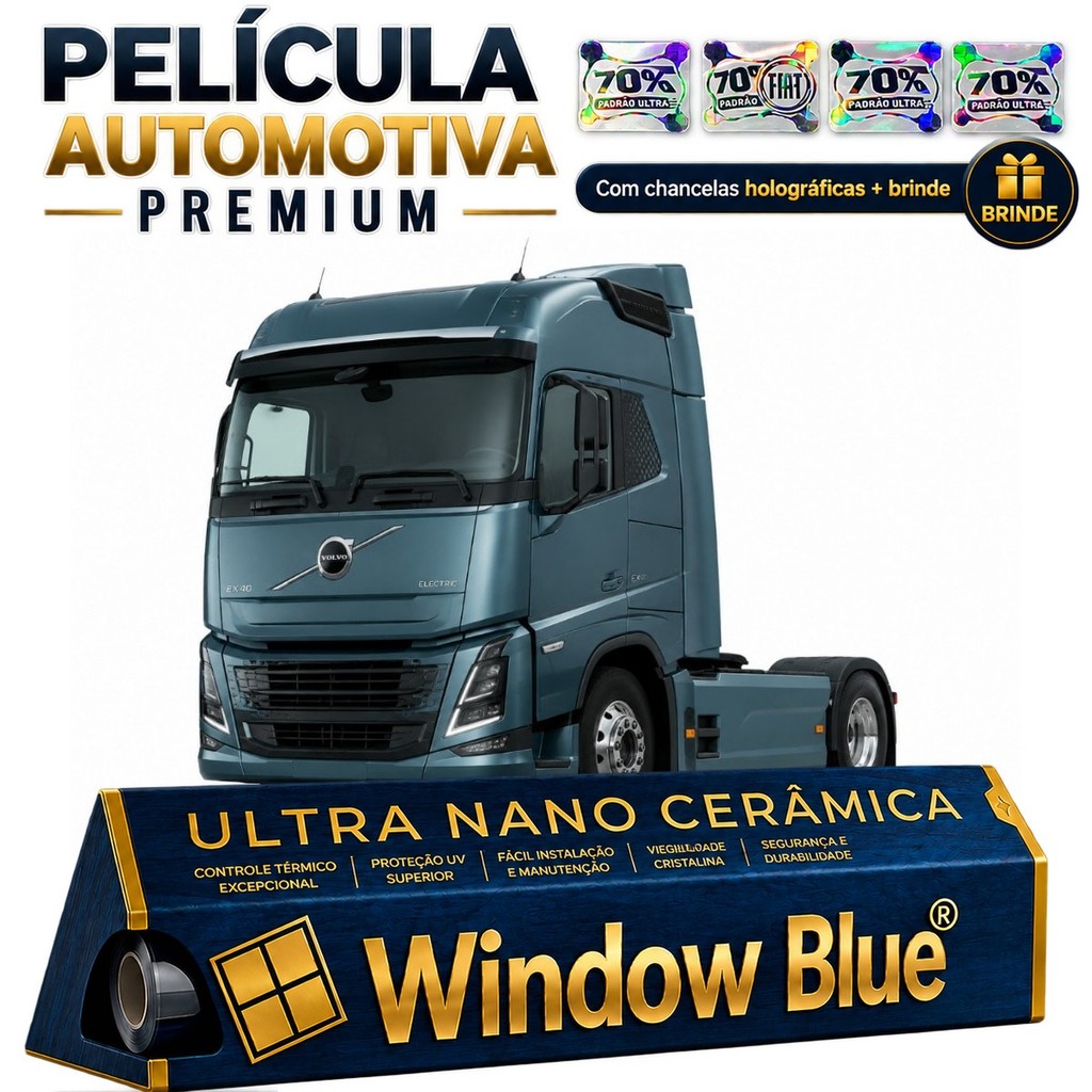 Película Ultra Nano Window Blue VOLVO EX40 2024 até 2027 - Ultra Nano Cerâmica Térmica