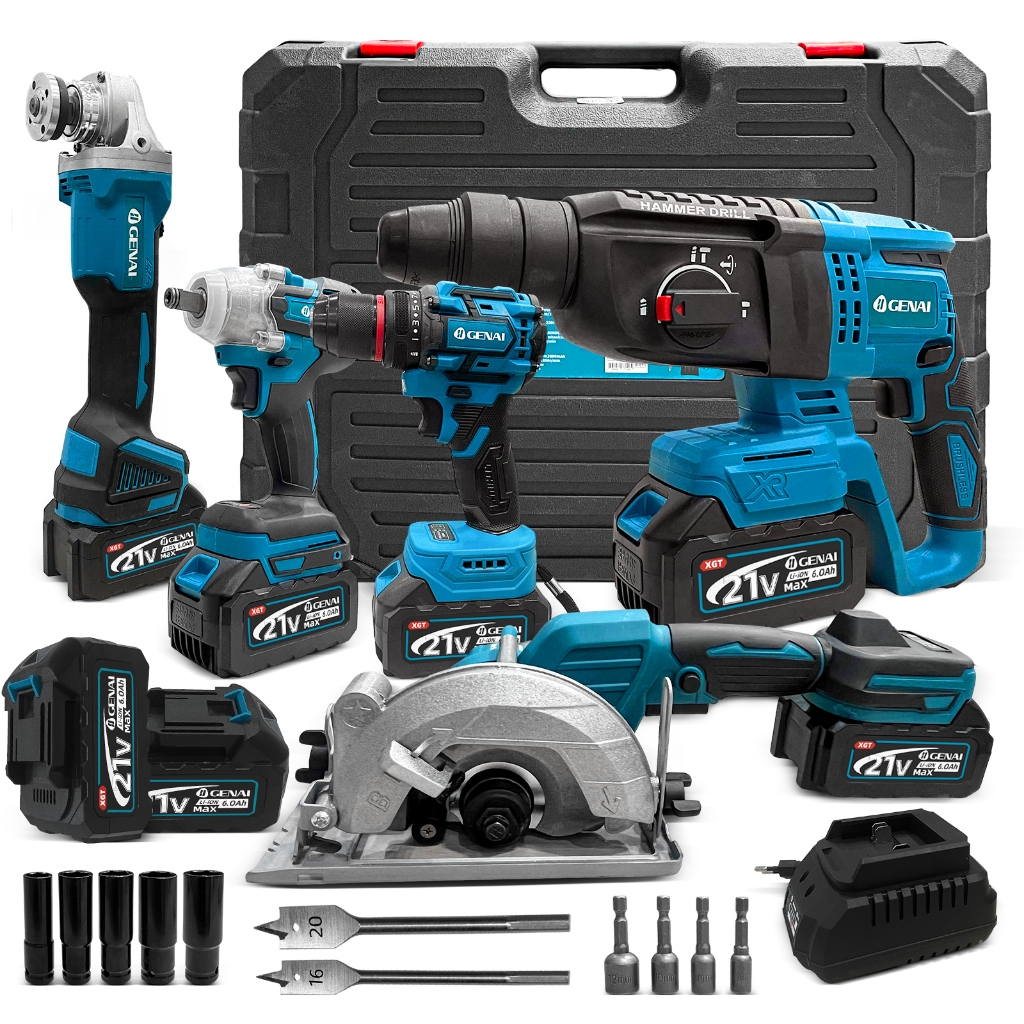 68V 5-in-1 Brushless Tool Kit with Lithium Battery - High Power Professional