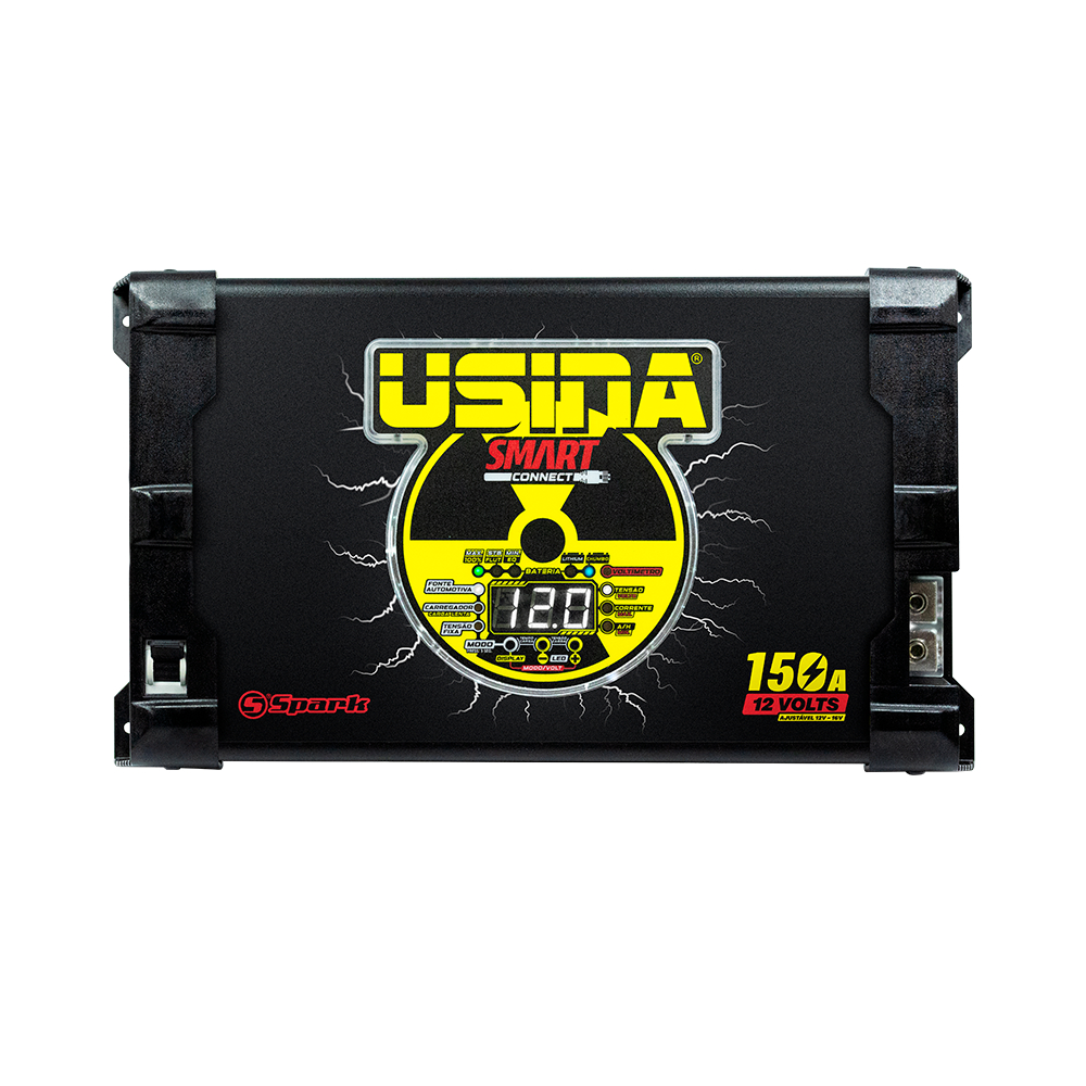 Usina Connect Fonte e Carregador Lithium 12V 150A Bivolt – Som Automotivo