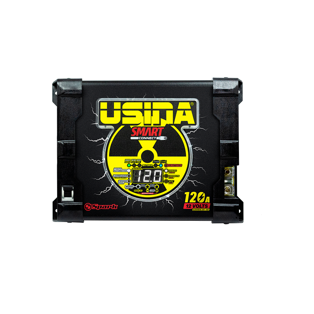 Usina Connect Fonte e Carregador Lithium 12V 120A Bivolt – Som Automotivo