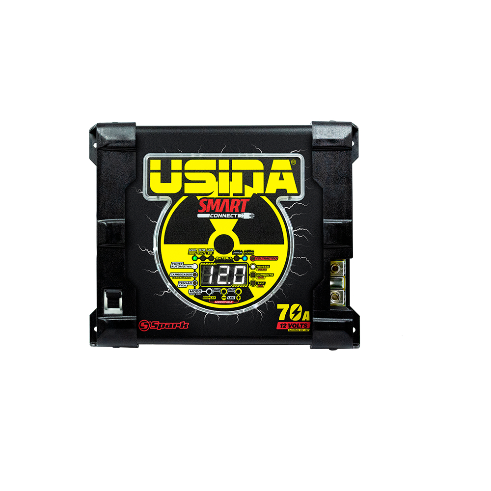 Usina Connect Fonte e Carregador Lithium 12V 70A Bivolt – Som Automotivo