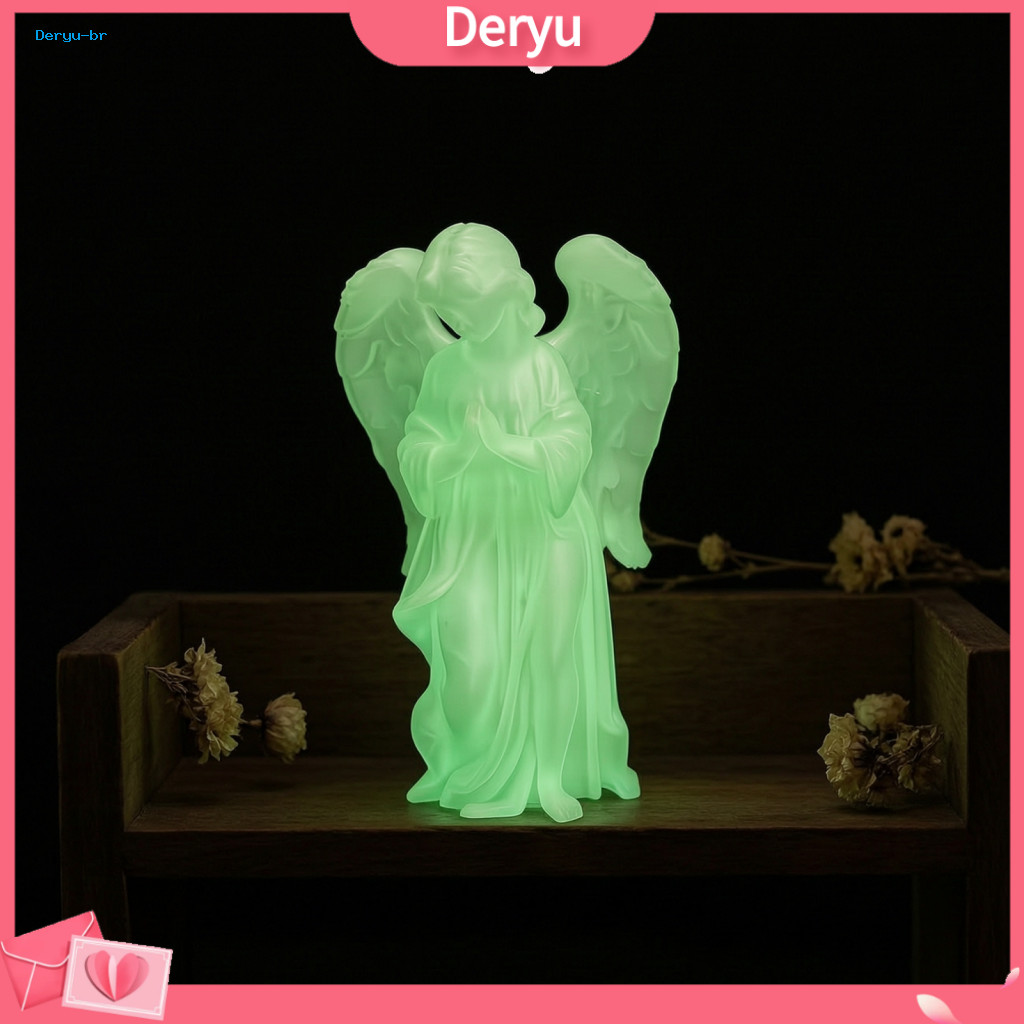 Bedroom Night Light Angel Prayer Ornaments Glow-in-the-dark Praying Figurine Statue 3d Printed Desktop Ornament for Nigh