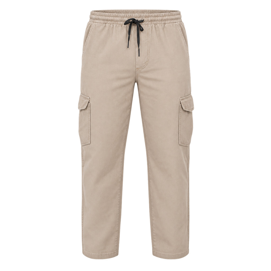 Calça Masculina Cargo Plus Size Strong Bege Escuro
