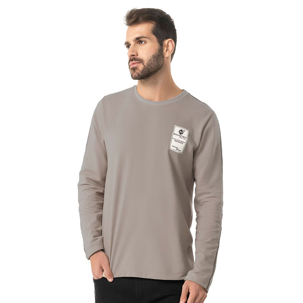 Camiseta Manga Longa Meia Malha Strong Diametro Bege