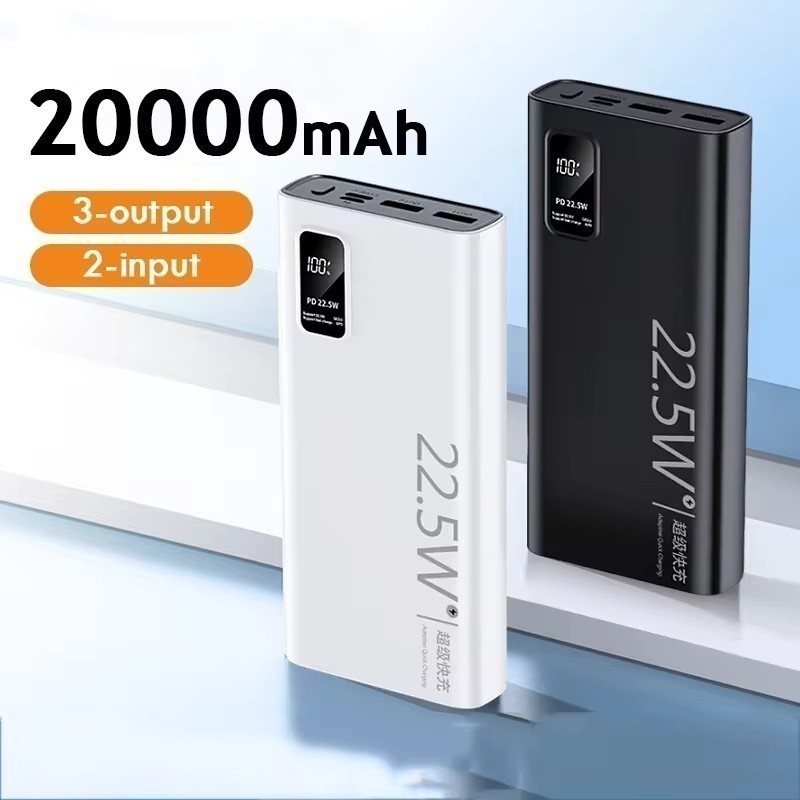 Portable Charger 20000mah Large Capacity power bank 22.5w Fast Portable Battery With Lcd Screen 100% Original