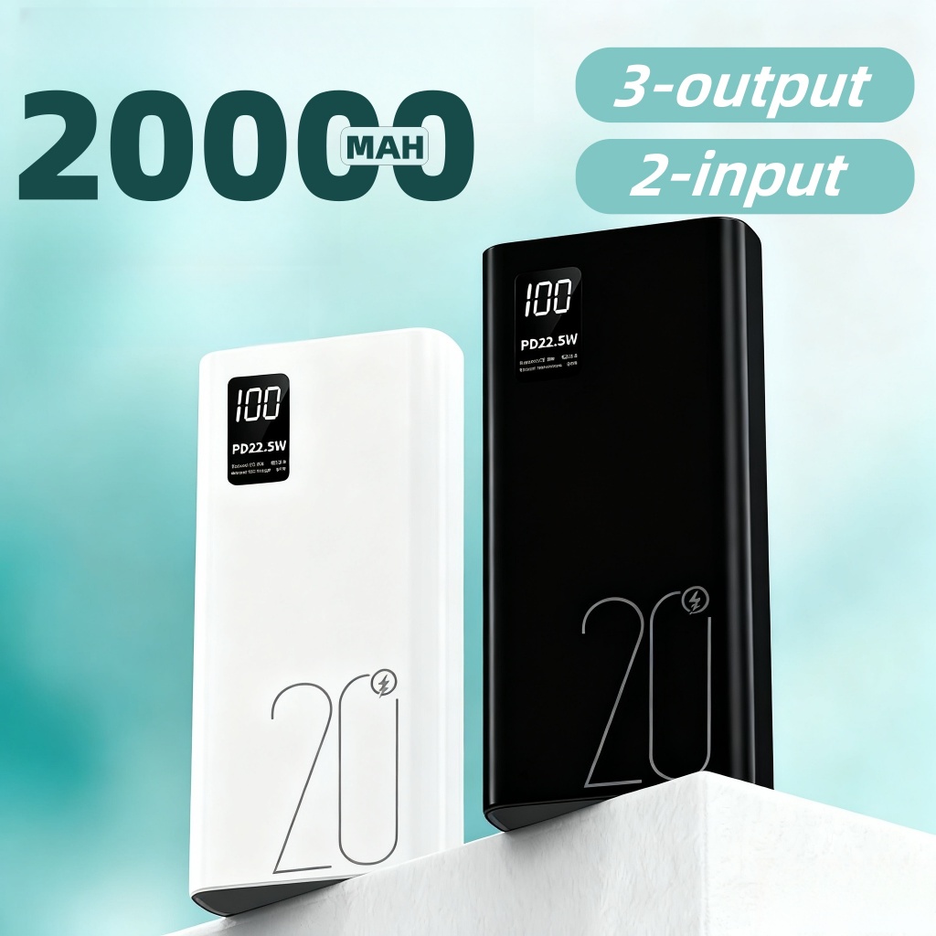 Portable Charger 20000mah Large Capacity power bank 22.5w Fast Portable Battery With Lcd Screen 100% Original