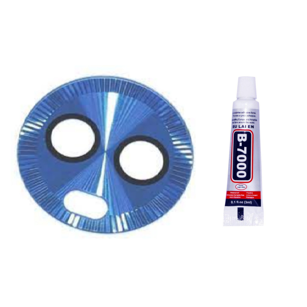 Lente Camera Vidro Para Moto G6 Plus Azul Topázio + Cola 3ml