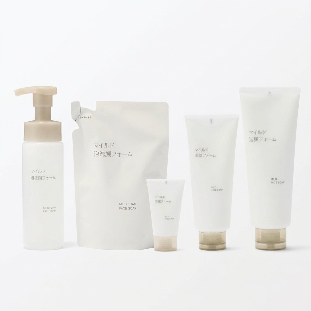 MUJI Mild Facial Cleanser Natural Origin Ingredients Sensitive Skin Friendly Paraben-Free & Alcohol-Free from Japan