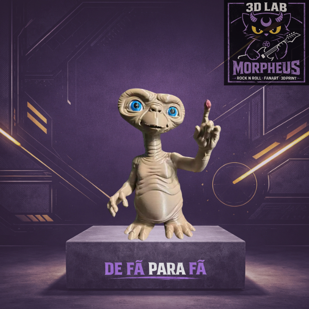 Morpheus PopCrafters Friendly Alien ET Tribute Impressao 3D Premium