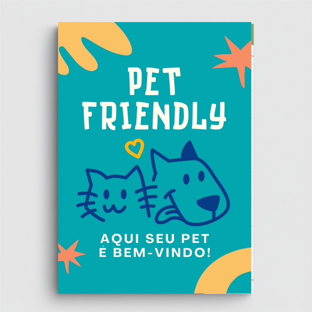 Placa Decorativa Pet Friendly Decoração de Parede - Placas Decorativas Pet Amigo