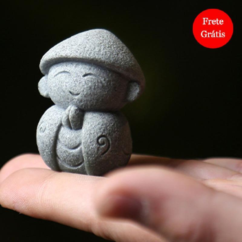 [Youngmg] Estátuas Fofas Pequena Escultura Jizo Estatuetas Enfeites De Jardim Japonês Ksitigarbha Aquário Bonsai ngmg